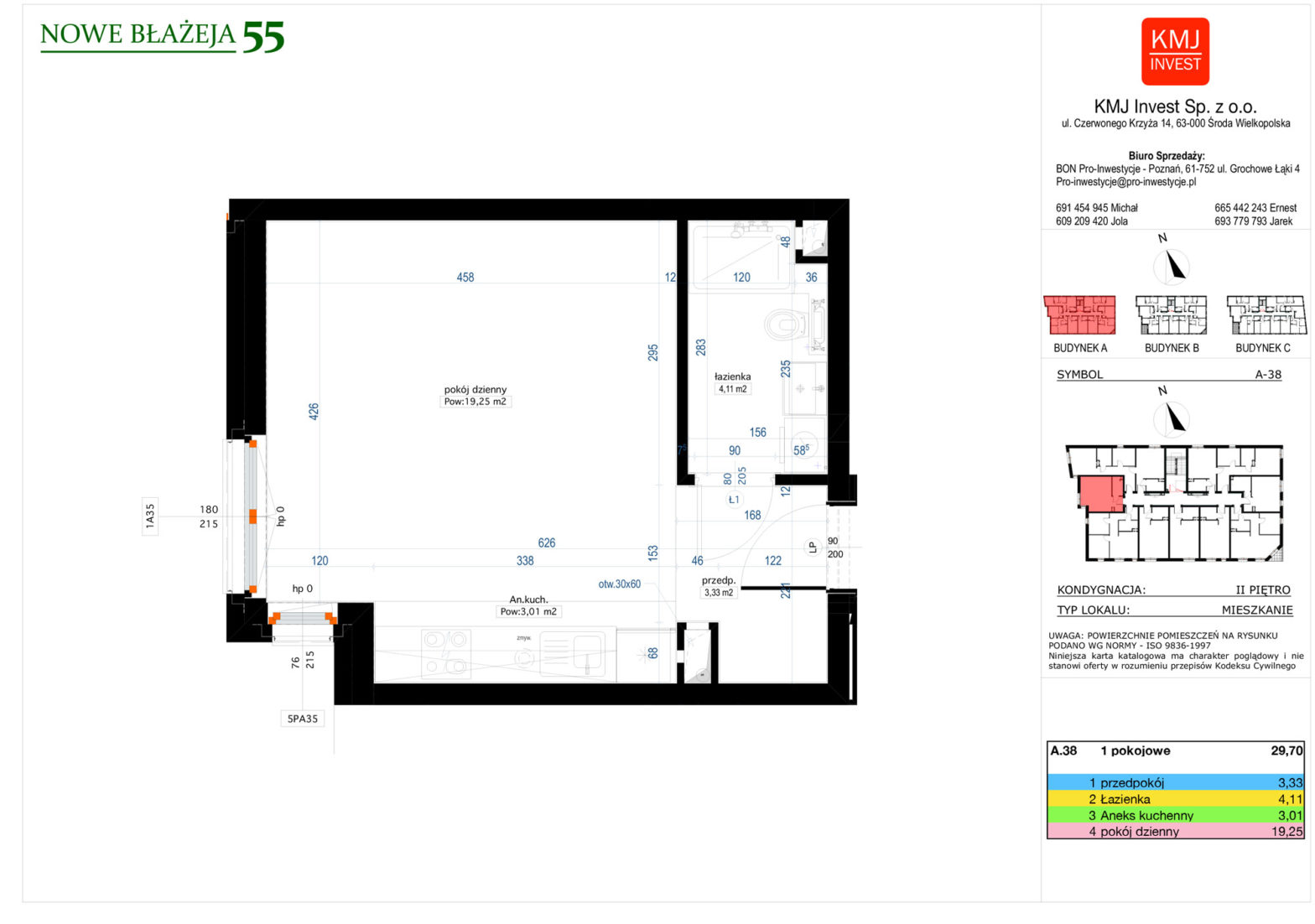 Mieszkanie A38 Osiedle Nowe Błażeja 55 - KMJ Invest Poznań
