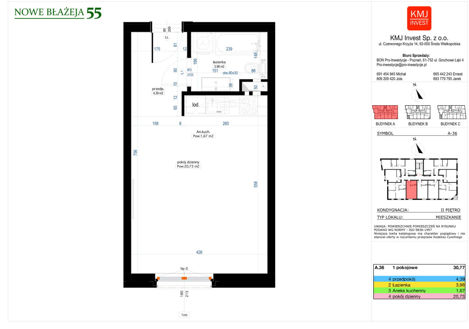 Mieszkanie A36 Osiedle Nowe Błażeja 55 - KMJ Invest Poznań